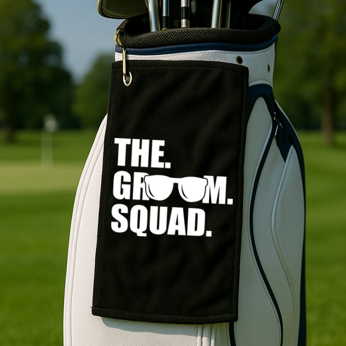 Groom Squad Sunglasses Bachelor Party Golf Towel