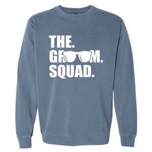 Groom Squad Sunglasses Bachelor Party Garment-Dyed Sweatshirt