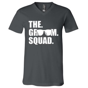 Groom Squad Sunglasses Bachelor Party V-Neck T-Shirt