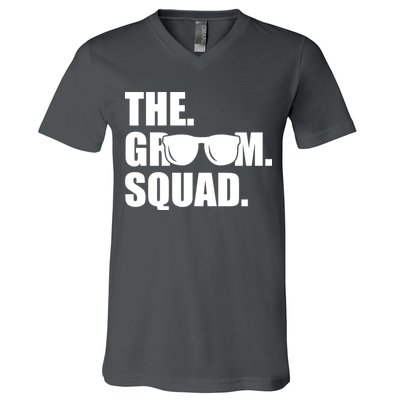 Groom Squad Sunglasses Bachelor Party V-Neck T-Shirt