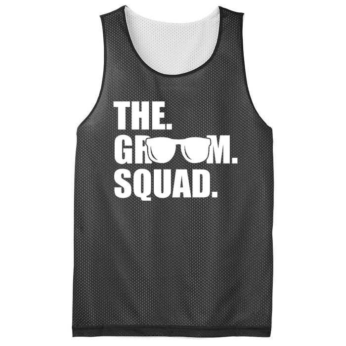 Groom Squad Sunglasses Bachelor Party Mesh Reversible Basketball Jersey Tank