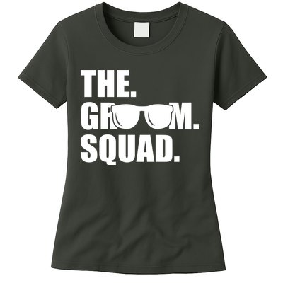 Groom Squad Sunglasses Bachelor Party Womens T-Shirt