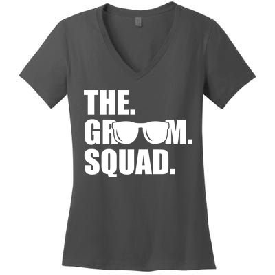 Groom Squad Sunglasses Bachelor Party Women's V-Neck T-Shirt
