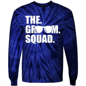 Groom Squad Sunglasses Bachelor Party Tie-Dye Long Sleeve Shirt