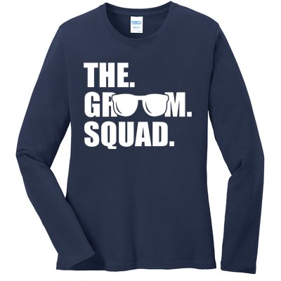 Groom Squad Sunglasses Bachelor Party Ladies Long Sleeve Shirt