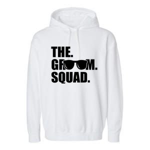 Groom Squad Sunglasses Bachelor Party Garment-Dyed Fleece Hoodie