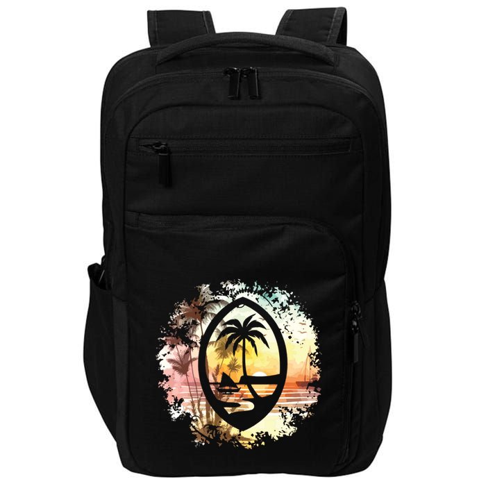 Guam Seal Sunrise Women Impact Tech Backpack