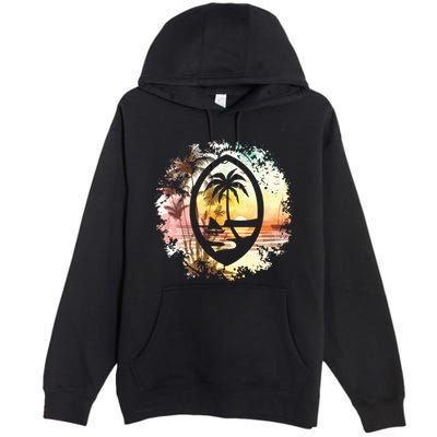 Guam Seal Sunrise Women Premium Pullover Hoodie