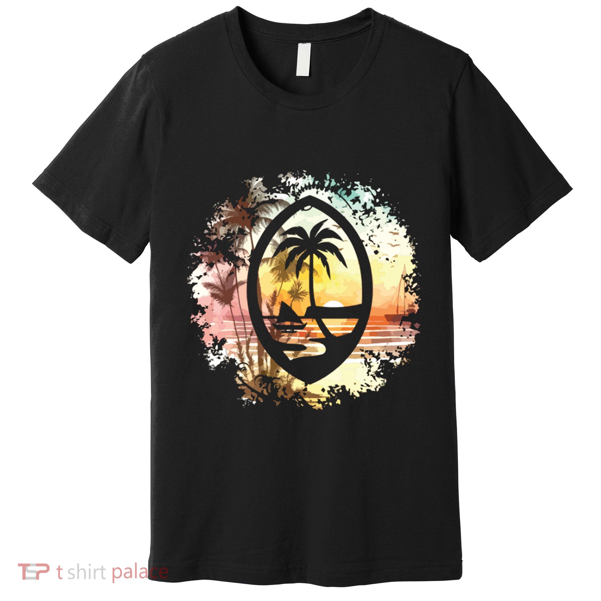 Guam Seal Sunrise Women Premium T-Shirt