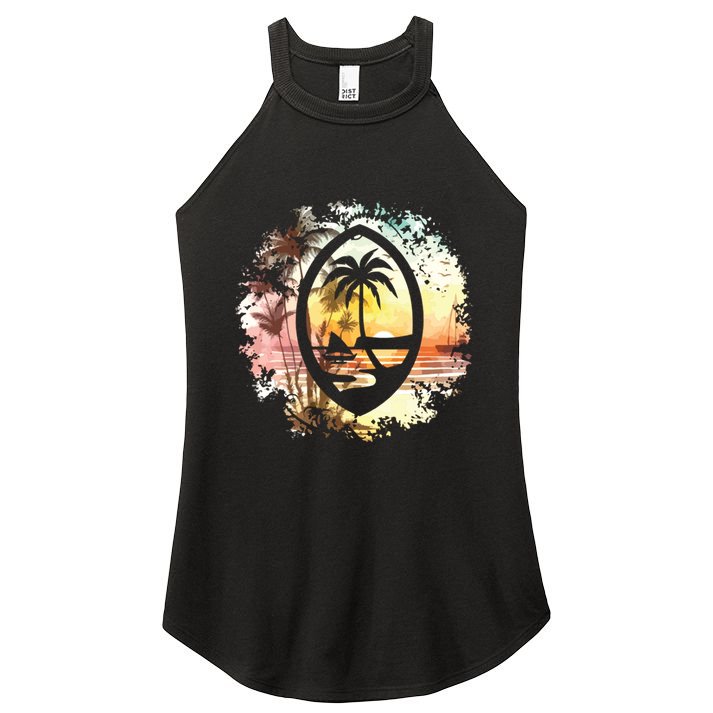 Guam Seal Sunrise Women Women's Perfect Tri Rocker Tank