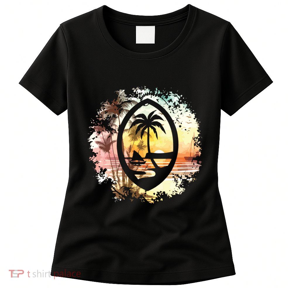 Guam Seal Sunrise Women Womens T-Shirt