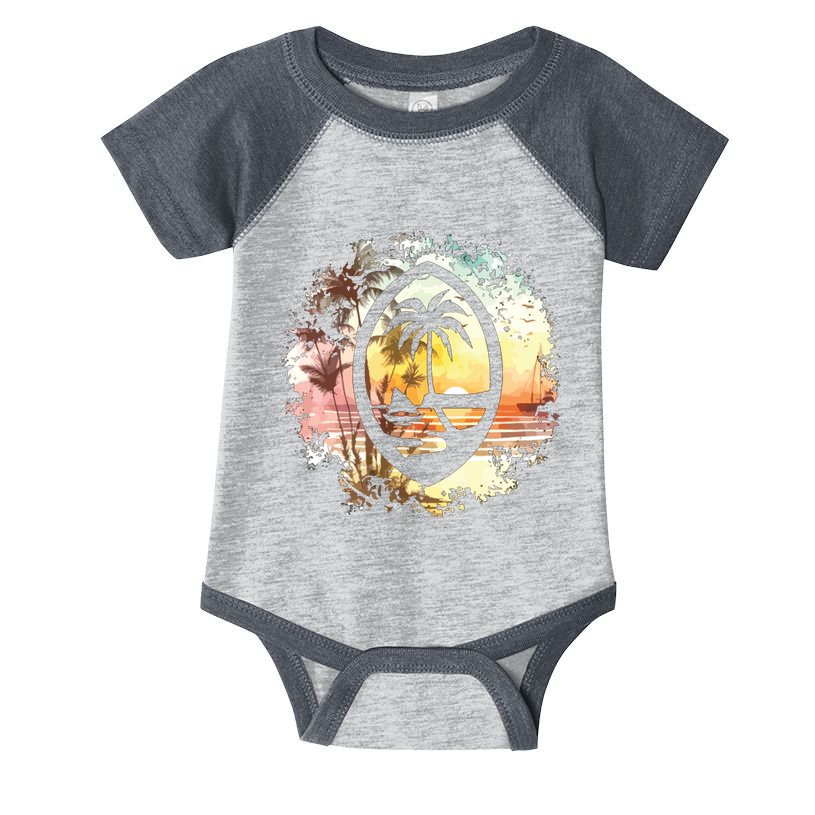 Guam Seal Sunrise Women Infant Baby Jersey Bodysuit