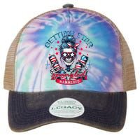 Getting Star Spangled Hammered Skeleton Legacy Tie Dye Trucker Hat