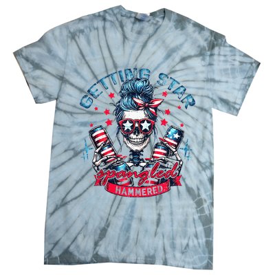 Getting Star Spangled Hammered Skeleton Tie-Dye T-Shirt