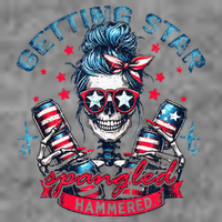 Getting Star Spangled Hammered Skeleton Hooded Wearable Blanket
