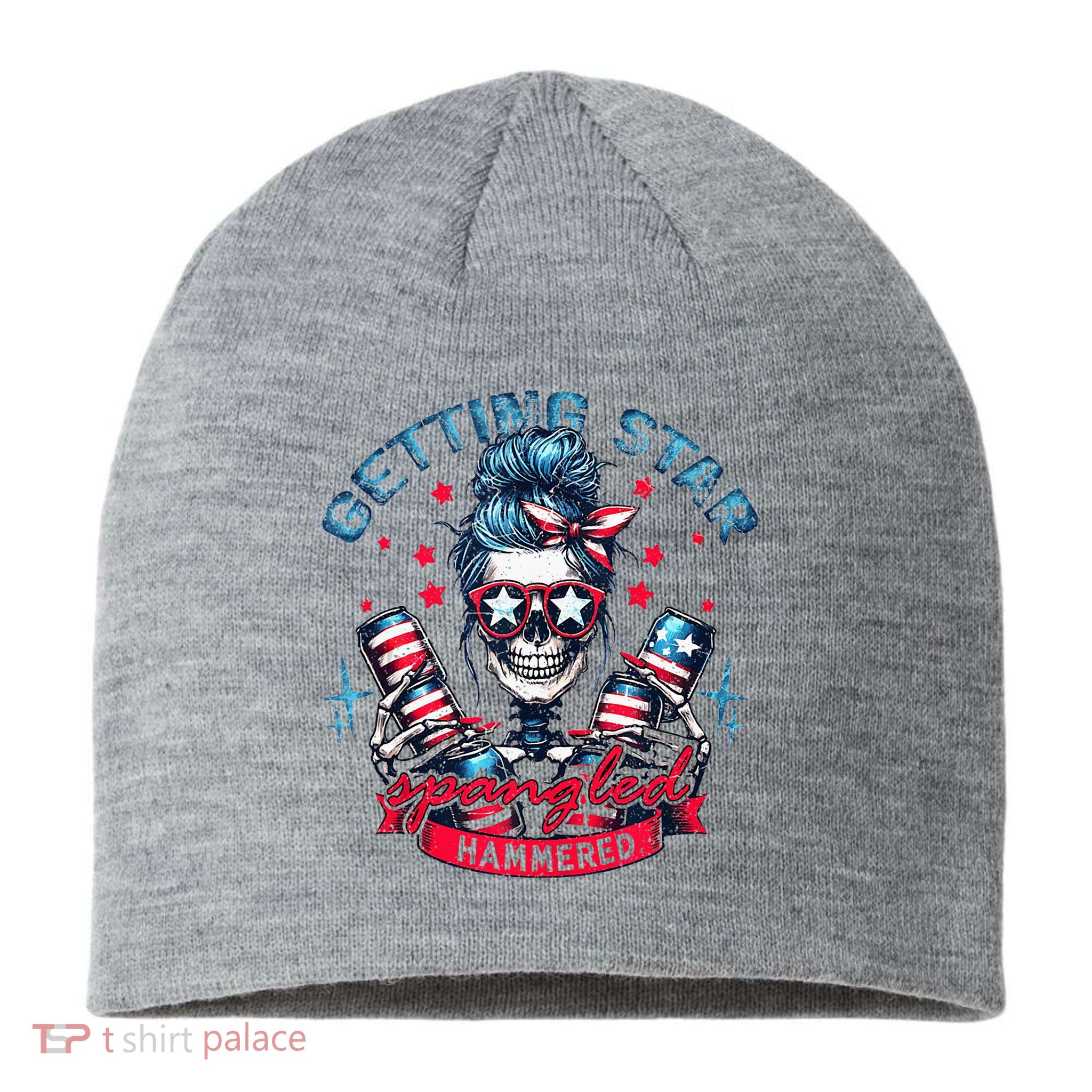 Getting Star Spangled Hammered Skeleton Sustainable Beanie