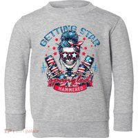 Getting Star Spangled Hammered Skeleton Toddler Sweatshirt