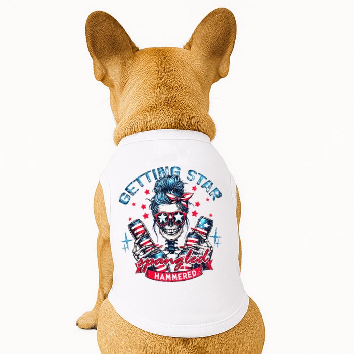 Getting Star Spangled Hammered Skeleton Doggie Tank