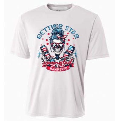 Getting Star Spangled Hammered Skeleton Cooling Performance Crew T-Shirt