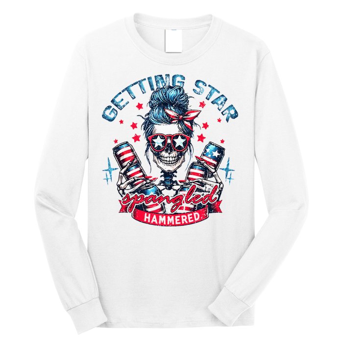 Getting Star Spangled Hammered Skeleton Long Sleeve Shirt
