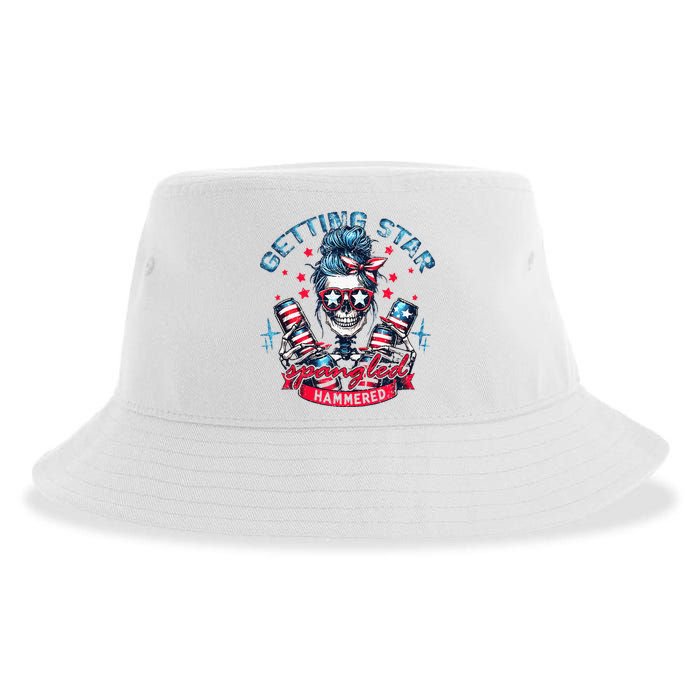 Getting Star Spangled Hammered Skeleton Sustainable Bucket Hat