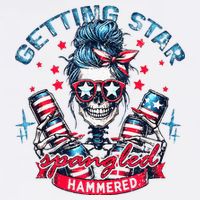 Getting Star Spangled Hammered Skeleton Sustainable Bucket Hat
