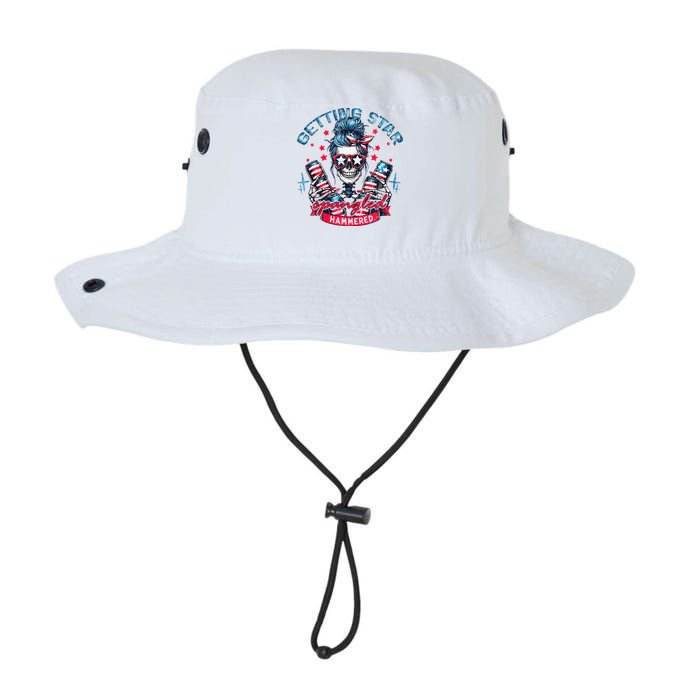 Getting Star Spangled Hammered Skeleton Bucket Hat