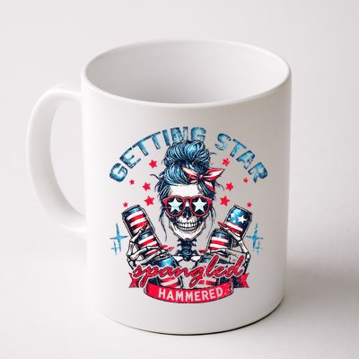 Getting Star Spangled Hammered Skeleton Mug
