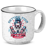 Getting Star Spangled Hammered Skeleton 15oz Campfire Ceramic Mug