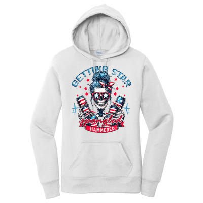 Getting Star Spangled Hammered Skeleton Women's Pullover Hoodie