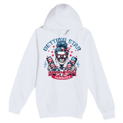 Getting Star Spangled Hammered Skeleton Premium Pullover Hoodie