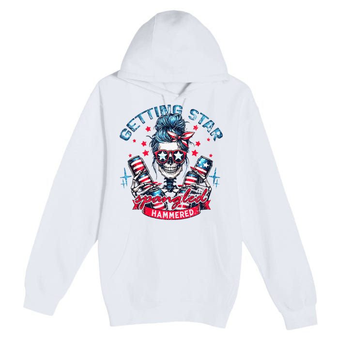 Getting Star Spangled Hammered Skeleton Premium Pullover Hoodie