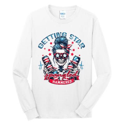 Getting Star Spangled Hammered Skeleton Tall Long Sleeve T-Shirt