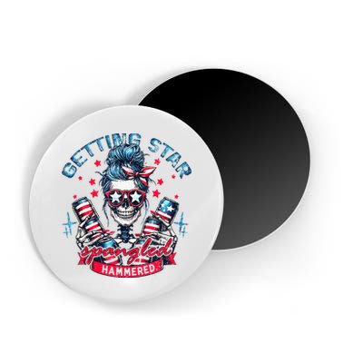 Getting Star Spangled Hammered Skeleton Magnet