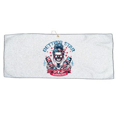 Getting Star Spangled Hammered Skeleton Large Microfiber Waffle Golf Towel