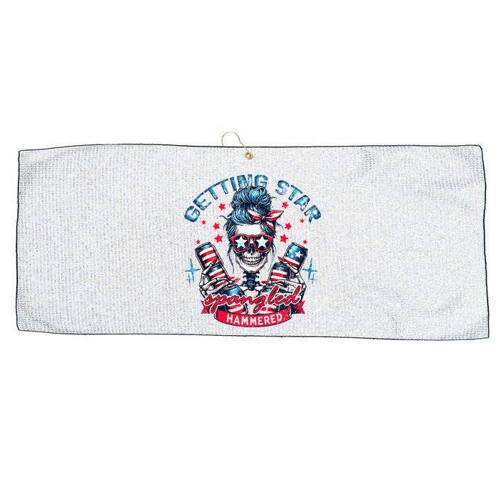 Getting Star Spangled Hammered Skeleton Large Microfiber Waffle Golf Towel