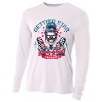 Getting Star Spangled Hammered Skeleton Cooling Performance Long Sleeve Crew