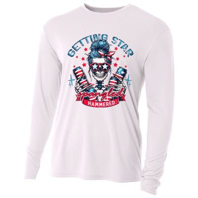 Getting Star Spangled Hammered Skeleton Cooling Performance Long Sleeve Crew