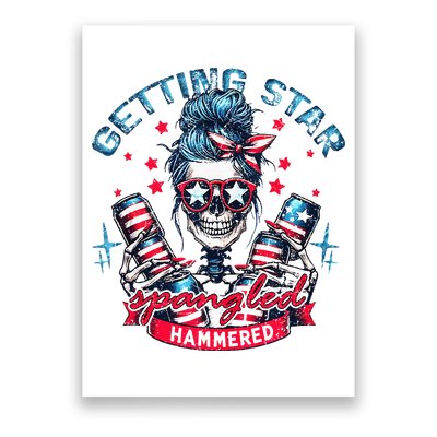 Getting Star Spangled Hammered Skeleton Poster