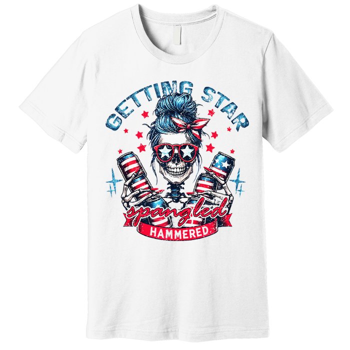 Getting Star Spangled Hammered Skeleton Premium T-Shirt