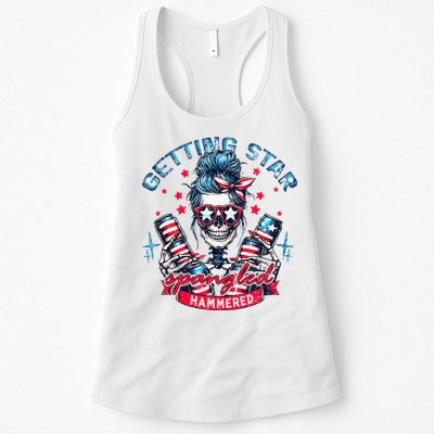 Getting Star Spangled Hammered Skeleton Womens Tank Top