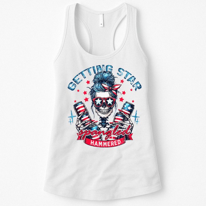 Getting Star Spangled Hammered Skeleton Womens Tank Top