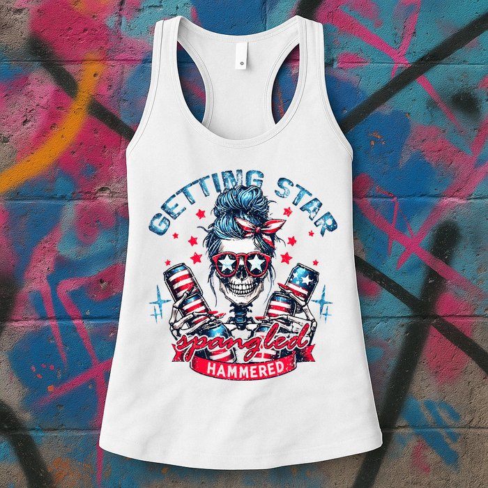 Getting Star Spangled Hammered Skeleton Womens Tank Top