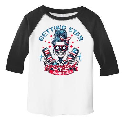 Getting Star Spangled Hammered Skeleton Toddler Fine Jersey T-Shirt