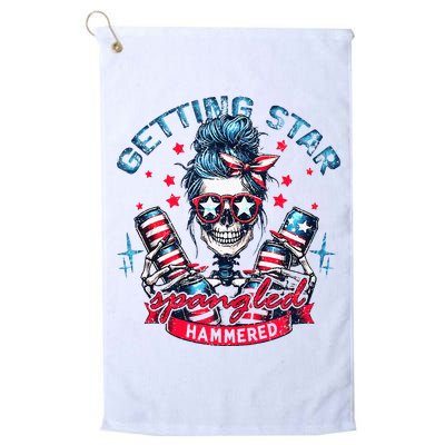 Getting Star Spangled Hammered Skeleton Golf Towel