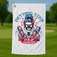 Getting Star Spangled Hammered Skeleton Golf Towel