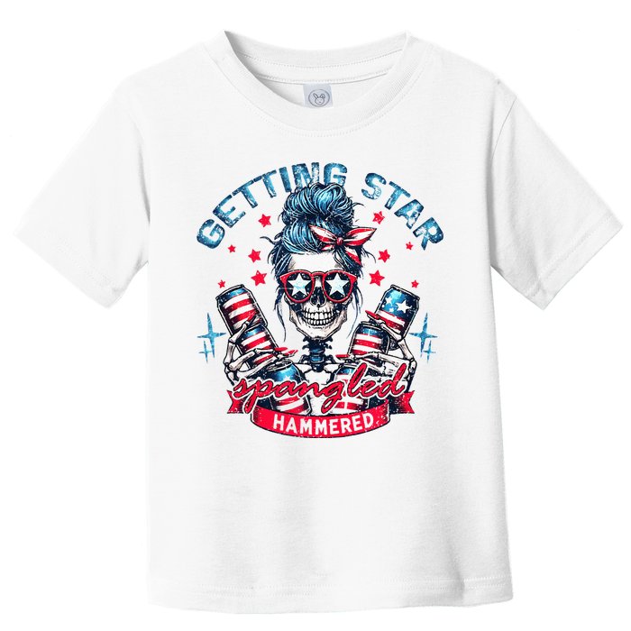 Getting Star Spangled Hammered Skeleton Toddler T-Shirt