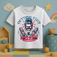 Getting Star Spangled Hammered Skeleton Toddler T-Shirt