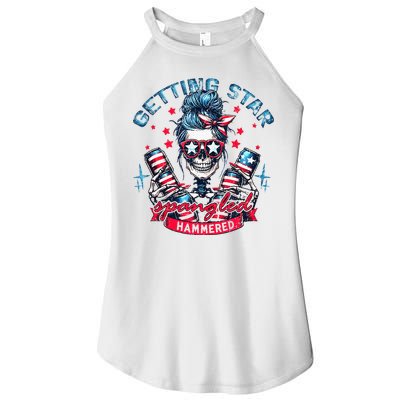 Getting Star Spangled Hammered Skeleton Women's Perfect Tri Rocker Tank