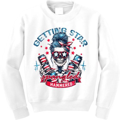 Getting Star Spangled Hammered Skeleton Kids Sweatshirt